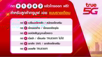 บริการทางลัดเพื่อลูกค้าทรูมูฟเอช ทำรายการได้เองฟรี ตลอด 24 ชม.