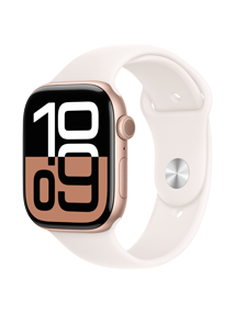Apple Watch Series 10 GPS 42mm Rose Gold Aluminium Case with Light Blush Sport Band - S/M