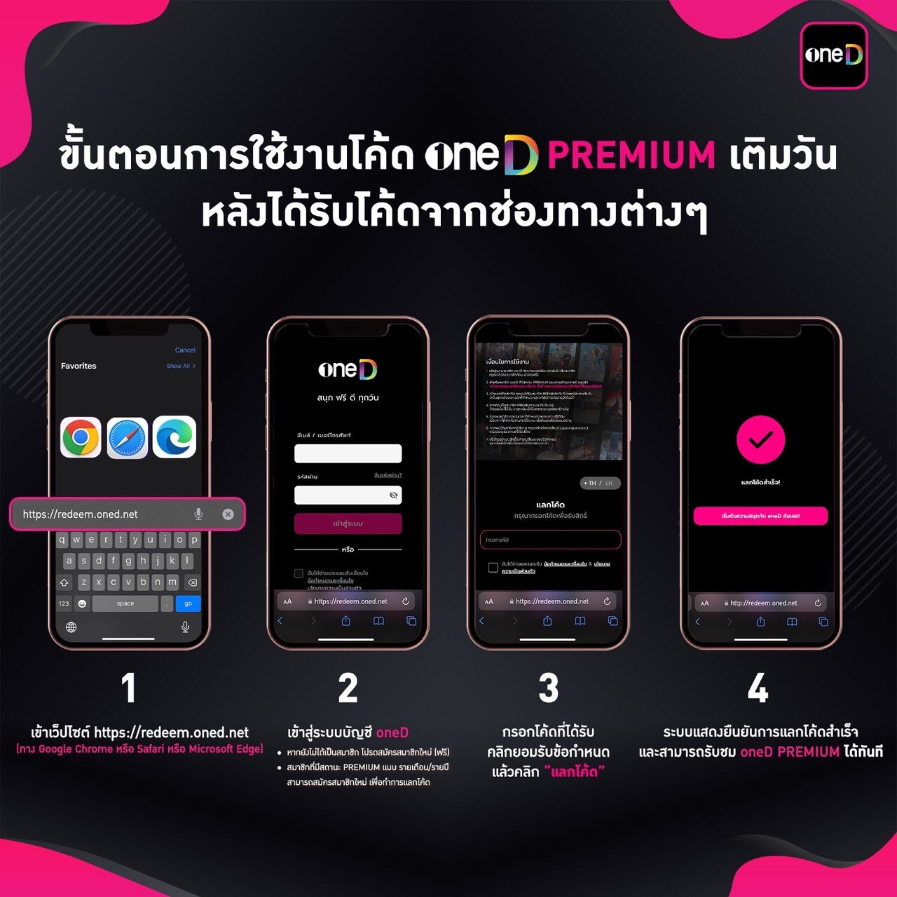 how to redeem oneD