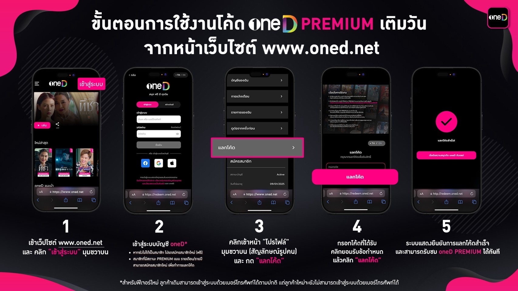 how to redeem oneD