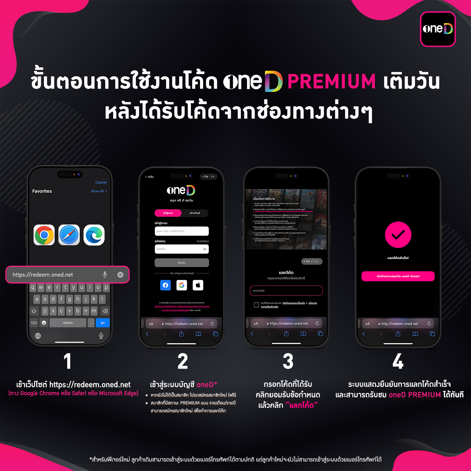how to redeem oneD