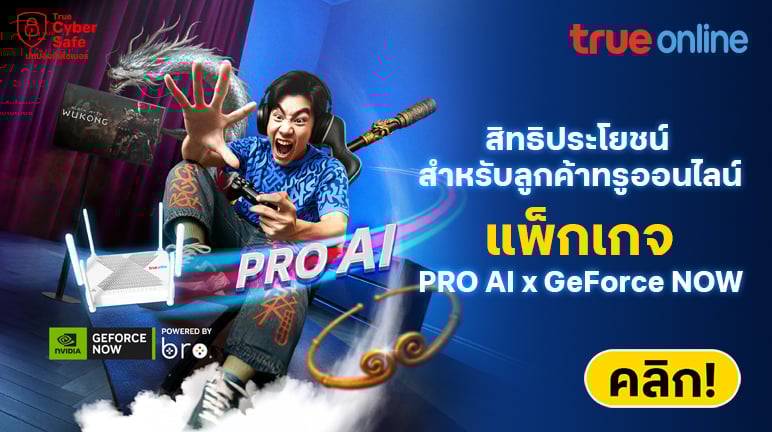 ลูกค้าทรูออนไลน์ แพ็กเกจ PRO AI รับฟรีส่วนลดเติมเกมจาก Gaming Nation